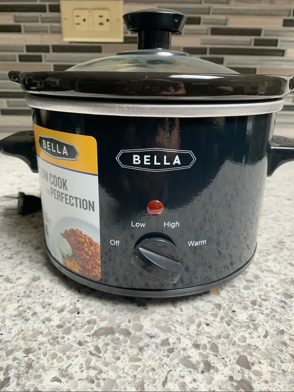 BELLA Convenient Mini Slow Cooker to Perfection. 1.5 Quart,1-2 Person.Pre-Owned.
